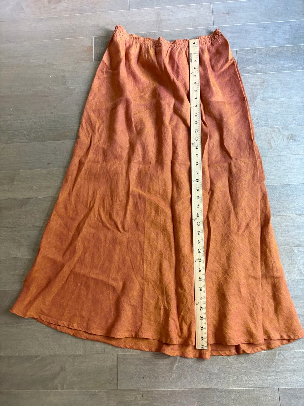 Country Road Burnt Orange Midi Skirt - Picture 3 of 4